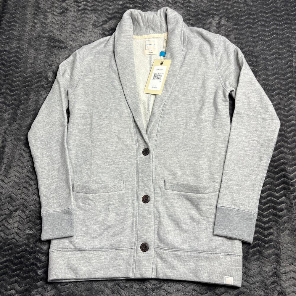 Jason Scott Eliza Cardigan Heather Grey size XS NWT